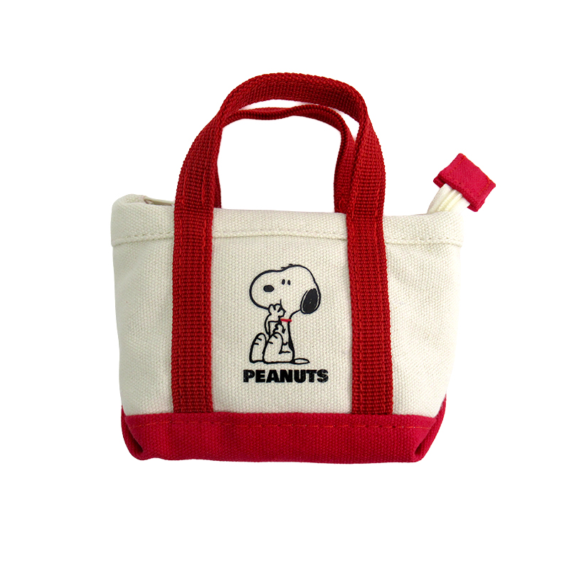 PEANUTS トートバッグ型ミニポーチ もぐもぐスヌーピー RE